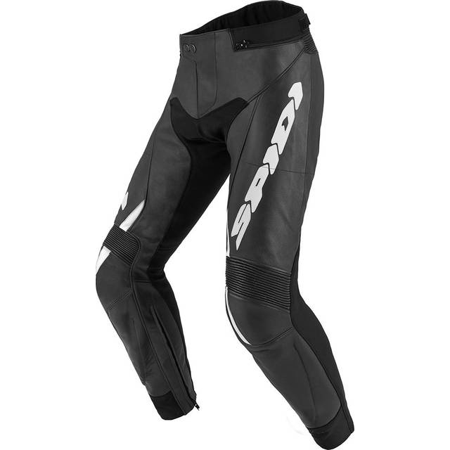 Spidi Tekker 2 Motorcycle Leather Pants, black-white, Size 60 for Men