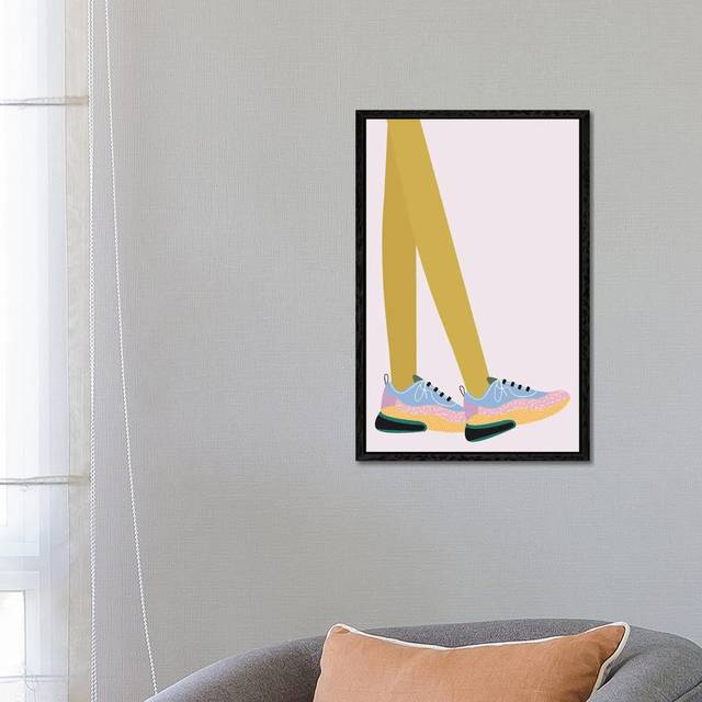 Nice Kicks by Carmen Jabier - Gallery-Giclée on Canvas - Black Framed (66.04cm H x 45.72cm W)