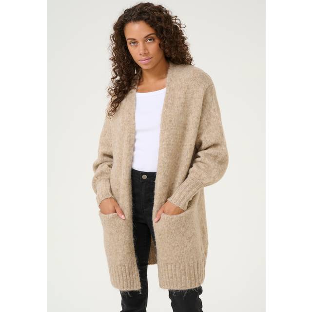 Trina Patch Pocket Cardigan - Feather Gray Melange - Danish brand KAFFE has been offering timeless collections adorned with feminine details since 1993. The label offers a range of versatile, minimalistic styles that look and feel great, making your daily edit stylish and effortless.