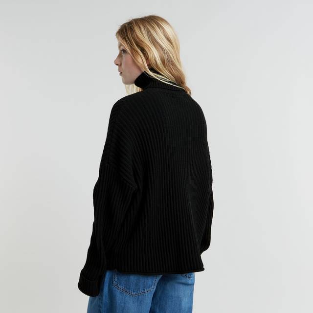 G-Star for woman. D25753-D496-6484 Loose Turtle jumper black (XXS), Casual, Long sleeve, Organic Cotton, Sustainable