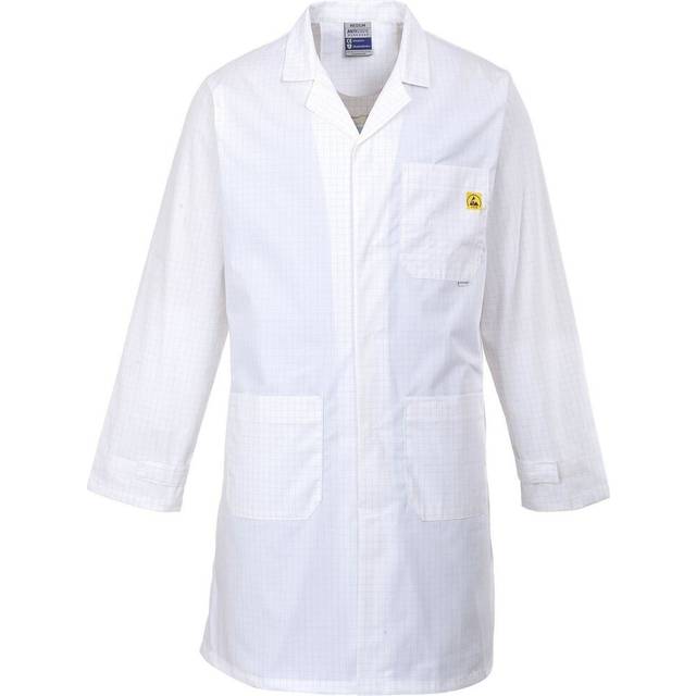 Portwest Anti-Static ESD Coat - White - XL