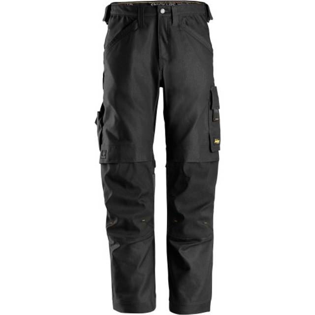 Snickers 6324 Mens Allround Canvas Plus Stretch Work Trousers Black 30" 28"