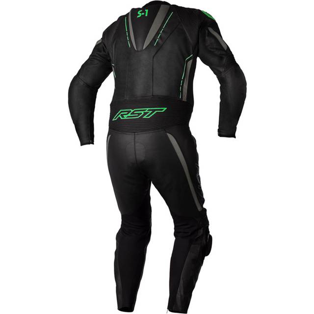 RST S-1, leather suit 1pcs. , color: Black/Grey/Neon-Green , size: S