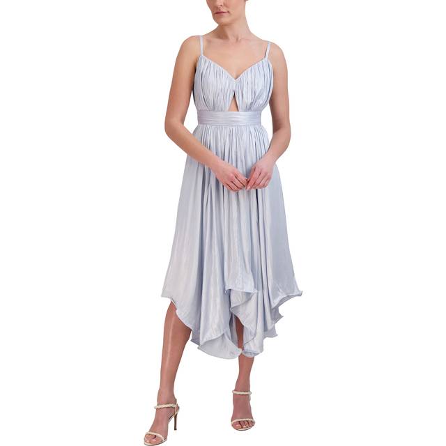 BCBGMAXAZRIA Crimped Satin Cocktail Dress