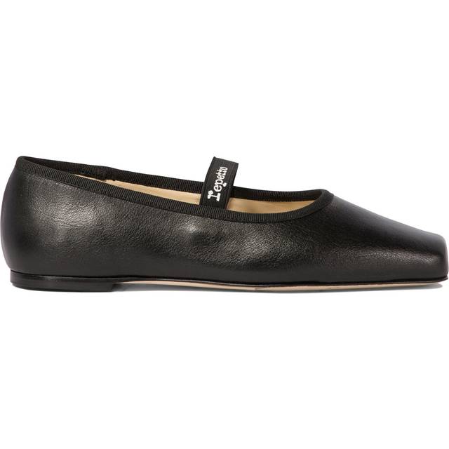 Black Leather Slip-On Shoes