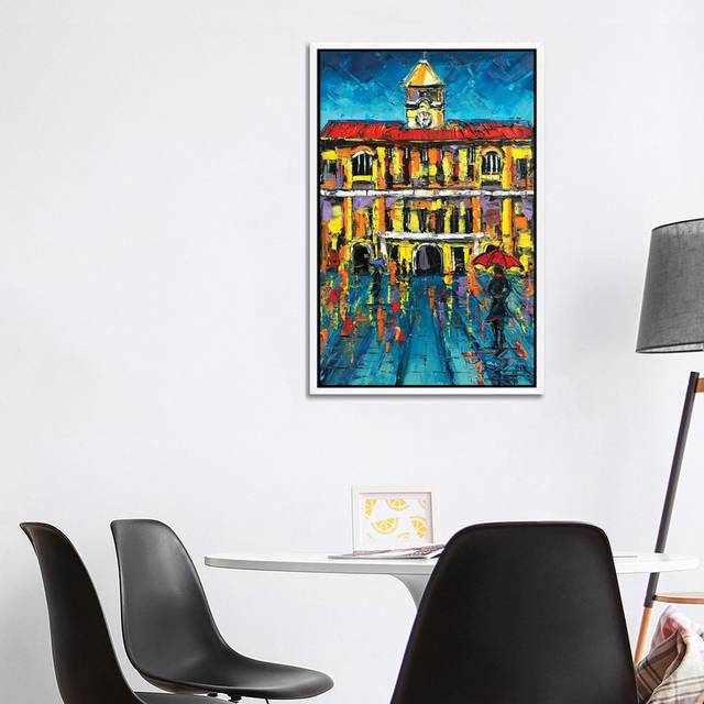 San Francisco Ferry Building by Lisa Elley - Gallery-Wrapped Canvas Giclée on Canvas - White Floater Framed (101.6 cm H x 66.04 cm W)