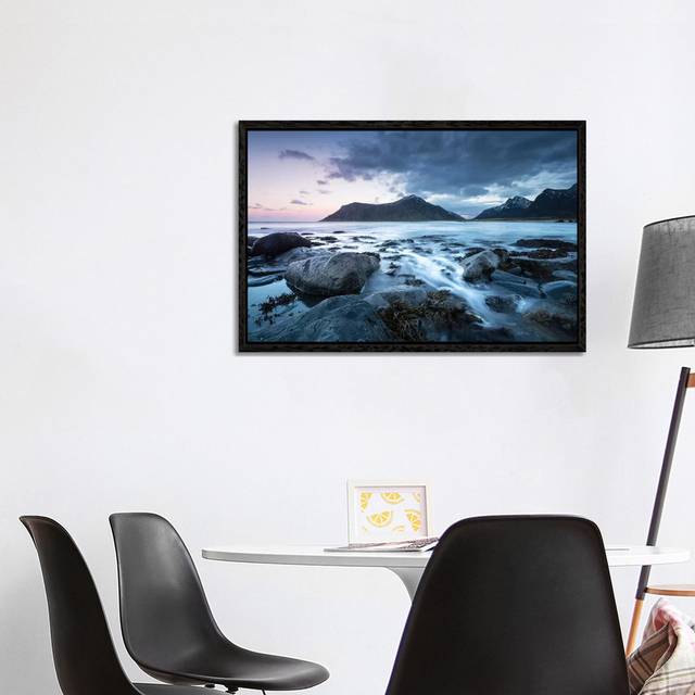Arctic Dusk by Andreas Stridsberg - Gallery- Giclée on Canvas - Black Framed (101.6 cm H x 66.04 cm W)