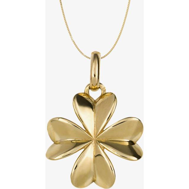 9ct Yellow Gold Four Leaf Clover Necklace GP2296 GN141