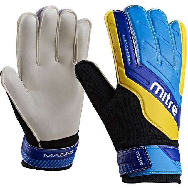 Mitre torwarhandskar Magnetisk junior, blå/turkos/gul, 4, G70009BCY