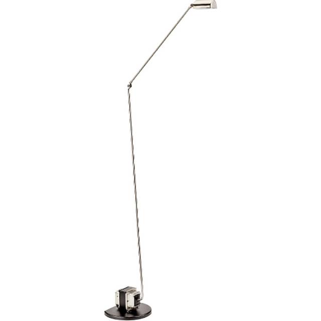 Lumina - Daphine Terra LED Floor Lamp - Nickel/gebürstet/Fuß Gußeisen schwarz lackiert/BxH 45x91cm/3000K/61lm/9W/CRI97/mit zwei Stufen Dimmer - nickel (21.0 x 45.0 x 91.0cm)