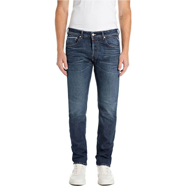 Replay Herrar Grover Original Jeans, 007 mörkblå, 29W / 34L