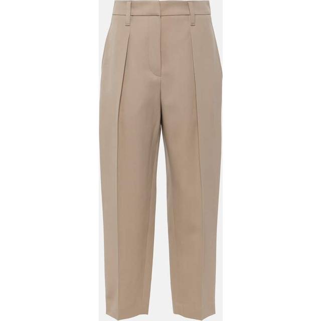 Brunello Cucinelli Wool-blend straight pants - beige (UK 14)