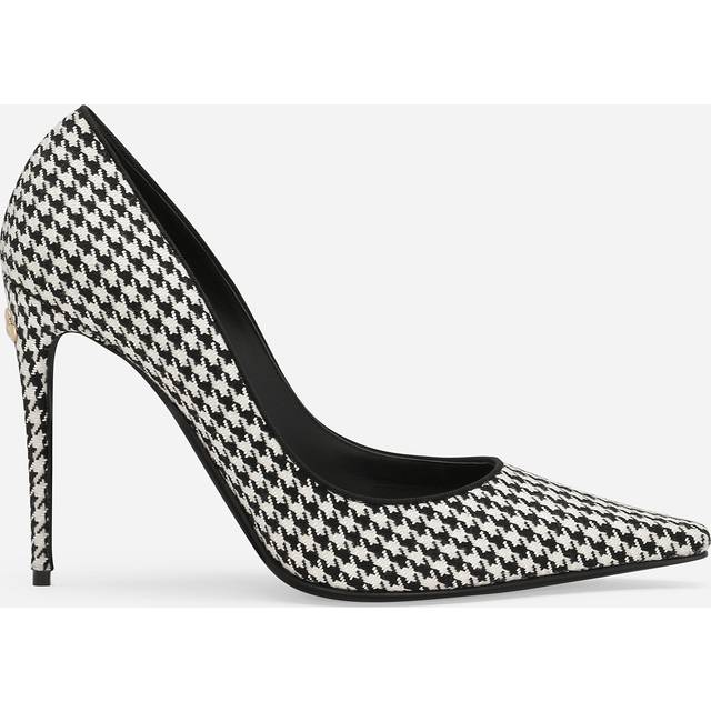 Dolce & Gabbana, Pumps, female, Black, 7 1/2 UK, Stiletto Pumps with Houndstooth Pattern