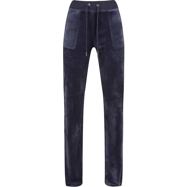 Del Ray Classic Velour Pant Pocket Design W Night Sky (S) - Blå (S)