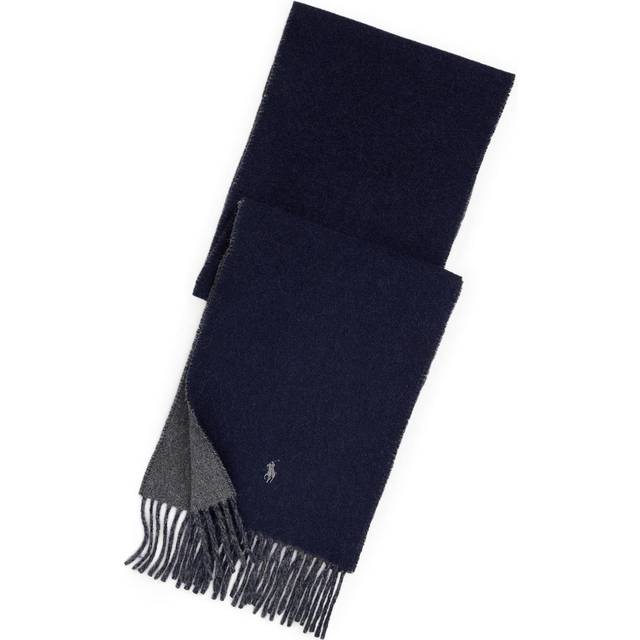 Ralph Lauren Classic Reversible Wool Scarf Navy