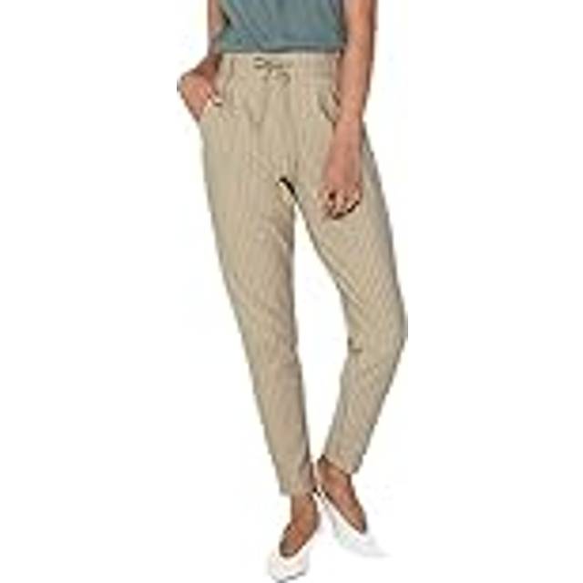 Women's trousers Only Poptrash easy rush stripe - Beige