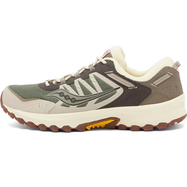 Saucony – Grid Peak – Olivgröna och bruna sneakers-Grön/a