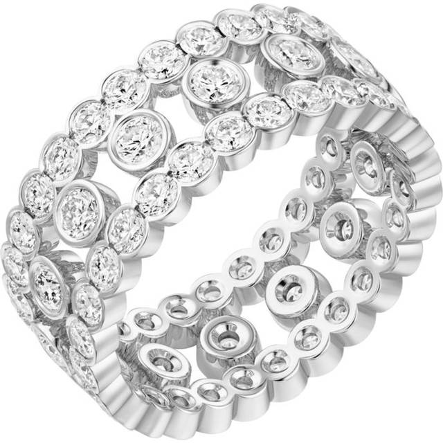 White Gold and Diamond Broderie de Cartier Ring - 52