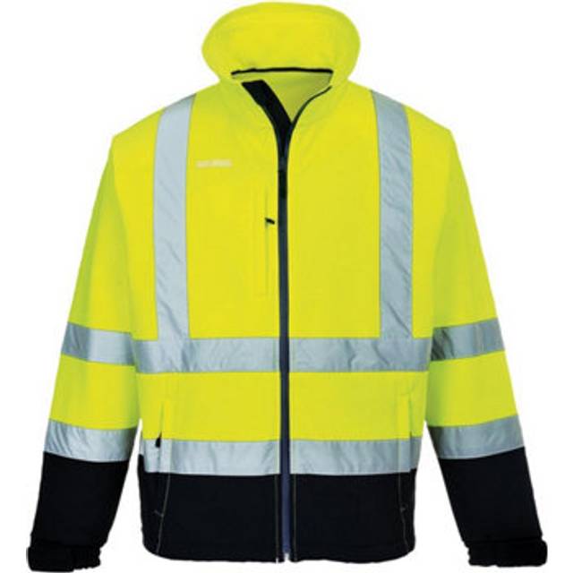 Portwest Hi-Vis Contrast Softshell (3L) S425 Yellow/Navy 3XL Colour: Y
