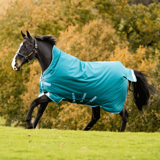 Horseware Amigo Bravo 12 Wug Turnout Regntäcke 0 g - Navy/Titanium Grey & Silver (130)