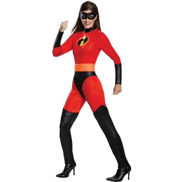 Incredibles 2 Classic Mrs. Incredible Costume for Women | Pixar Costume - Black&#47;Red&#47;Orange (M)
