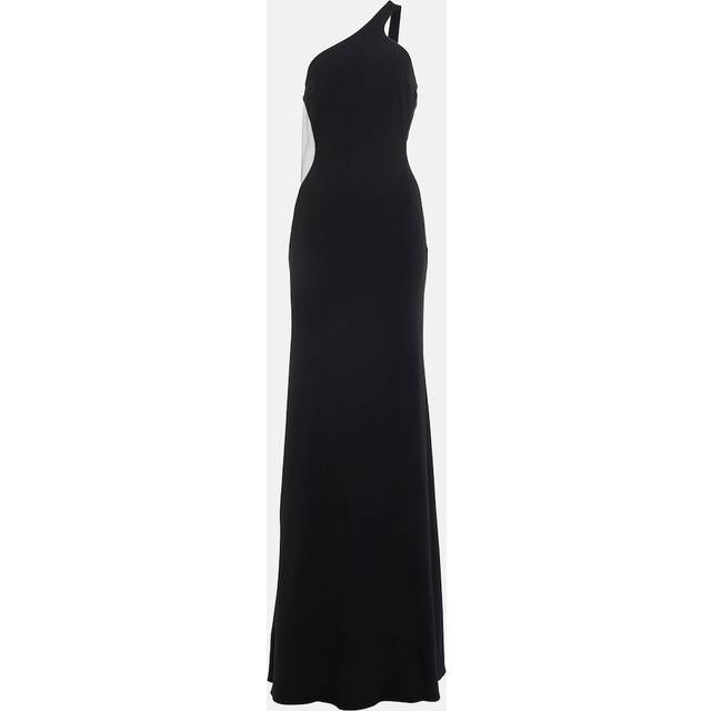 Stella McCartney One-shoulder cady maxi dress - black (UK 16)