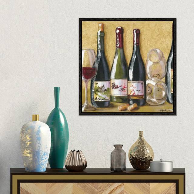 2013 Wine Tray by Malenda Trick - Gallery-Wrapped Canvas Giclée on Canvas - Black Framed (45.72 cm H x 45.72 cm W)