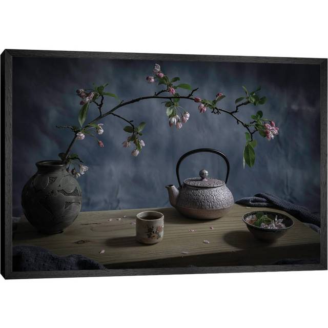 Japanese Tea by Binbin L. - Gallery-Wrapped Canvas Giclée on Canvas - Black Framed (101.6cm H x 152.4cm W x 3.81cm D)