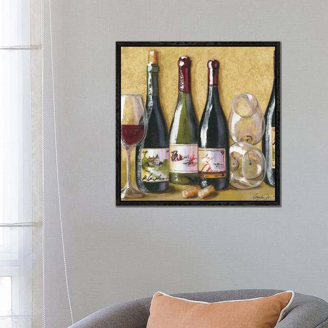 2013 Wine Tray by Malenda Trick - Gallery-Wrapped Canvas GiclÃ©e on Canvas - Black Framed (66.04 cm H x 66.04 cm W)