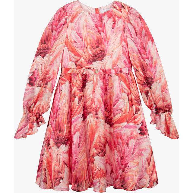 Roberto Cavalli Plumage Print Dress - Female Ready To Wear Fuchsia