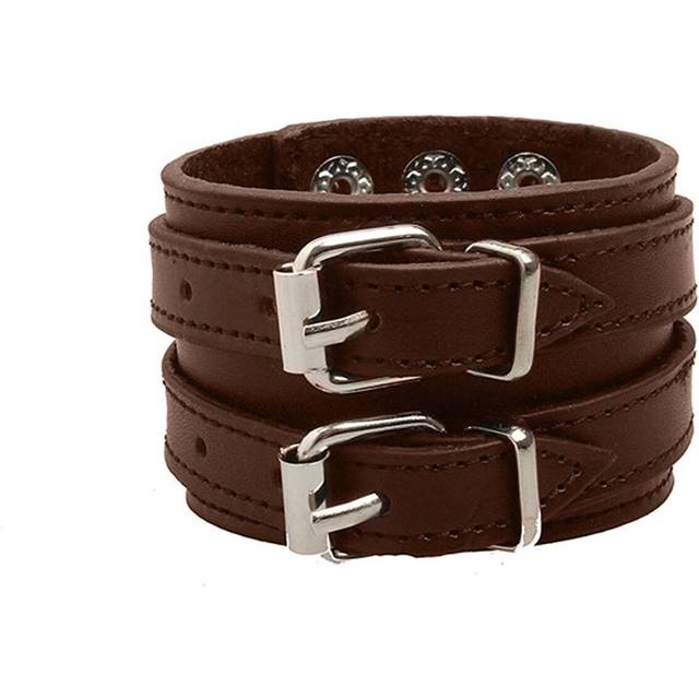 Gothic buckle style leather gothic steampunk bracelet wristband gothic emo