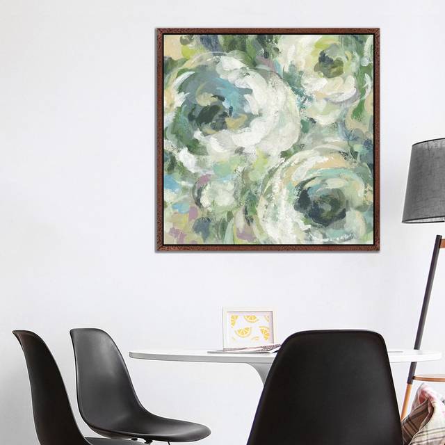 Sage And Lavender Peonies II Light by Silvia Vassileva - Gallery-Wrapped Canvas Giclée on Canvas - Classic Wood Framed (93.98 cm H x 93.98 cm W)
