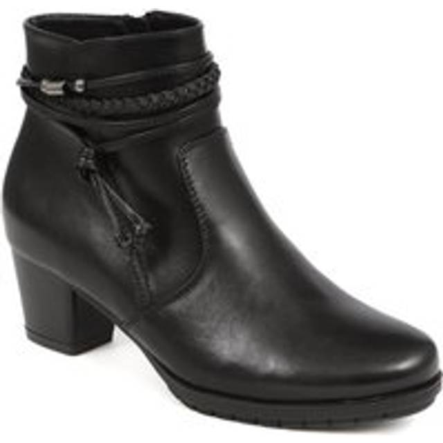 Lace-Detailed Heeled Ankle Boots - WOIL40039 / 326 351 - Black