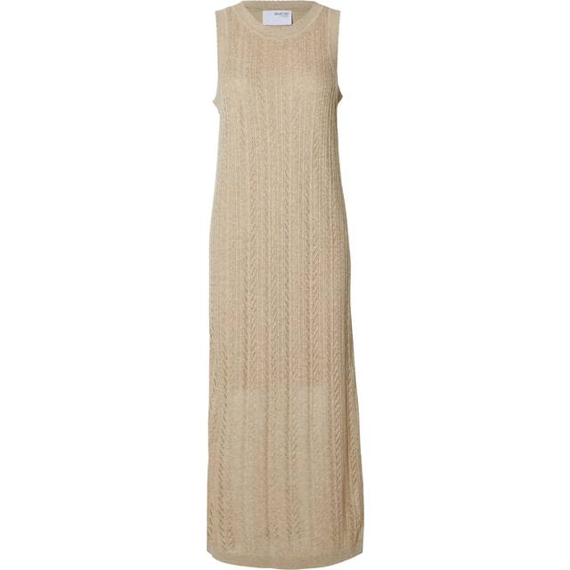 Selected Femme - SLFHennah SL Knit Dress - Klänning - Humus - L