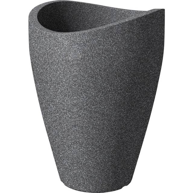 Scheurich Wave Globe Blomlåda, Svart Granit, Ø 30 cm, Höjd 40 cm