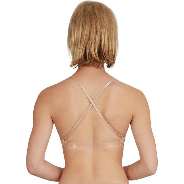 Capezio Women's Seamless Clear Back Bra With Transition Straps  Nude