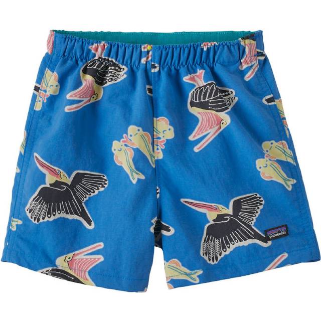 Patagonia Vessel Blue Graphic-print Brand-patch Recycled-nylon Shorts 6 Months - 4 Years 3