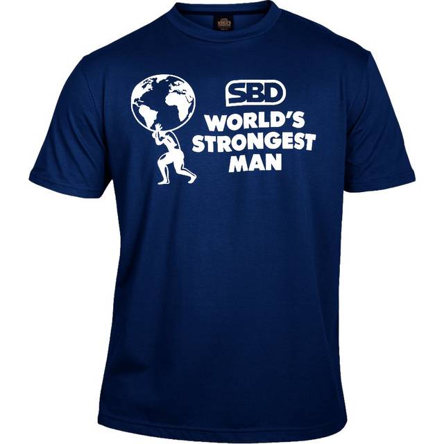 SBD World's Strongest Man T Shirt Dam Blå