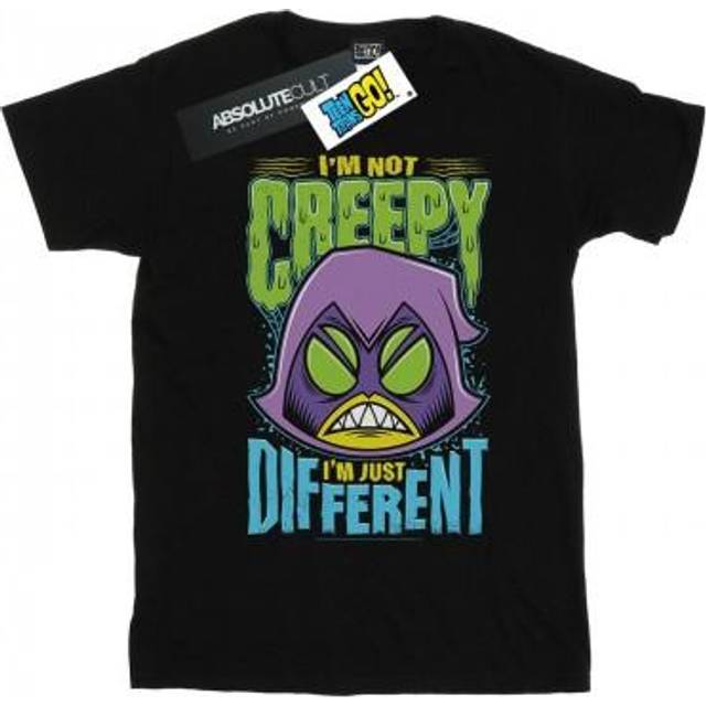 (9-11 Years, Black) DC Comics Girls Teen Titans Go Creepy Raven Cotton T-Shirt