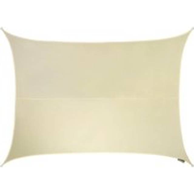 6m x 5m Waterproof Patio Sun Shade Sail Canopy 98% UV Block Free Rope - Off White - One Size