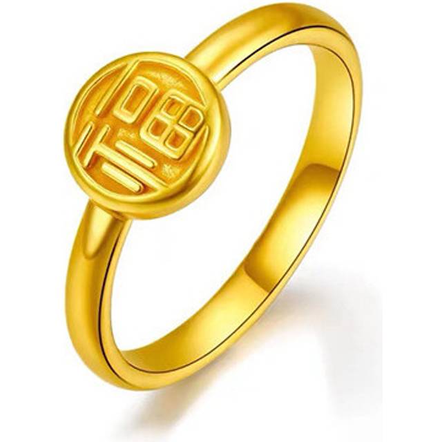Vietnamese Elegant Style Fuxi Ring For Women Beautifully Crafted Gold Plated Jewelry