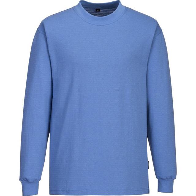 Portwest Anti-Static ESD Long Sleeve T-Shirt - Hamilton Blue - XXL