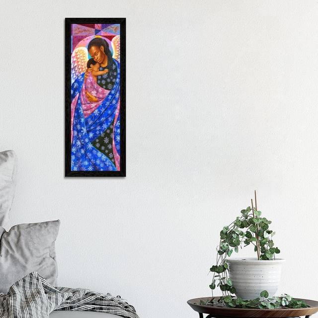 &#39;Winter&#39; by Keith Mallett - Floater Frame Panoramic Graphic Art Print on Canvas - Black Framed (91.44cm H X 30.48cm W)