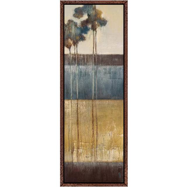 Palisade Palms II by Terri Burris - Floater Frame Panoramic Gallery-Wrapped Canvas GiclÃ©e on Canvas - Cream;Tan;Earls Green;Swamp Green;Sycamo (182.88cm H X 60.96cm W)
