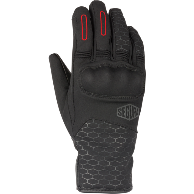 Segura Natcho, gloves waterproof women , color: Black/Red , size: 6