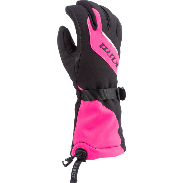 Klim Ember Gauntlet Women&#39;s Snow Gloves Pink Glo-Black L (L)