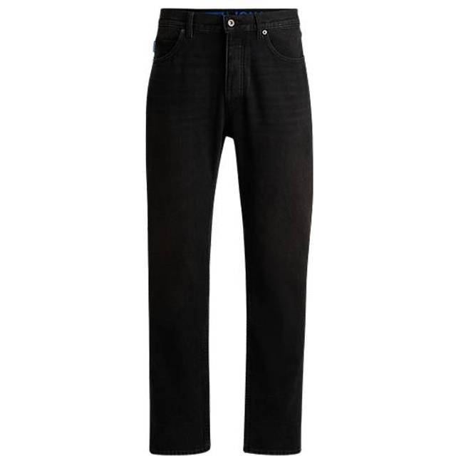 HUGO Blue Jonah Straight Fit Jeans- Dark Grey, Dark Grey, Size 32, Men