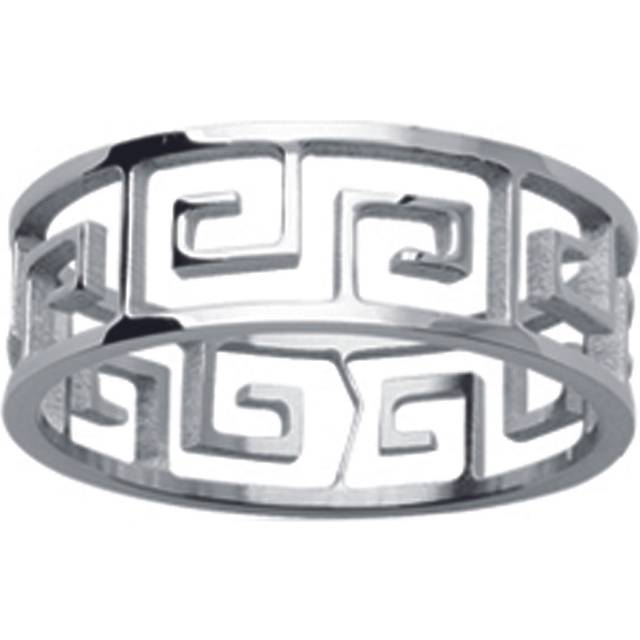 Silver 'Zeus' stålring - 7 mm 56 silver