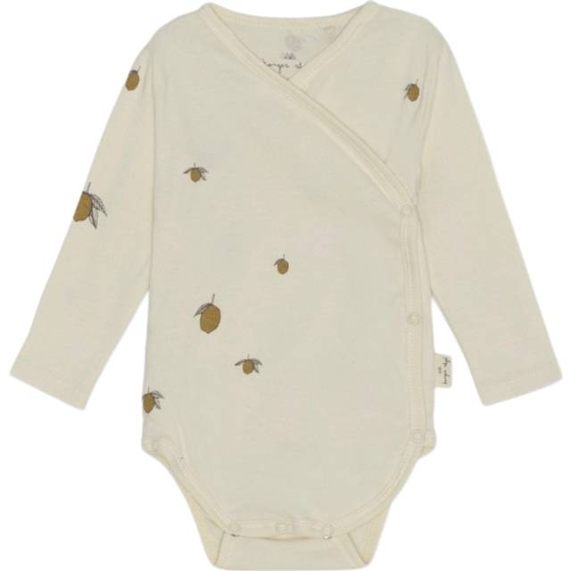 Konges Slojd Lemon Cherry-print Organic-cotton Bodysuit 0-6 Months 0-1 - LEMON