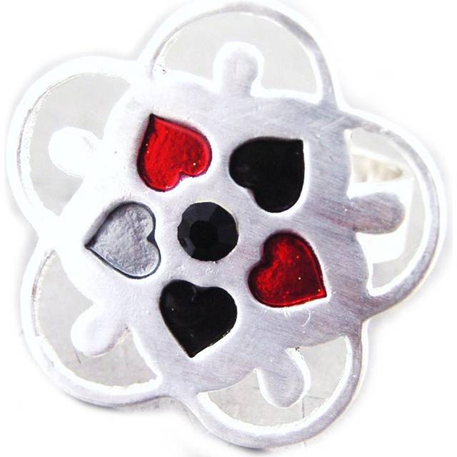 NOA [G5722] - Designer Ring 'Emilie' red black red